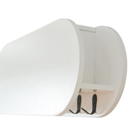 Appendiabiti da Parete Vilkön con Anta a Ribalta e Ganci 80 x 16 x 30 cm - Bianco [en.casa]