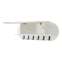 Appendiabiti da Parete Vilkön con Anta a Ribalta e Ganci 80 x 16 x 30 cm - Bianco [en.casa]