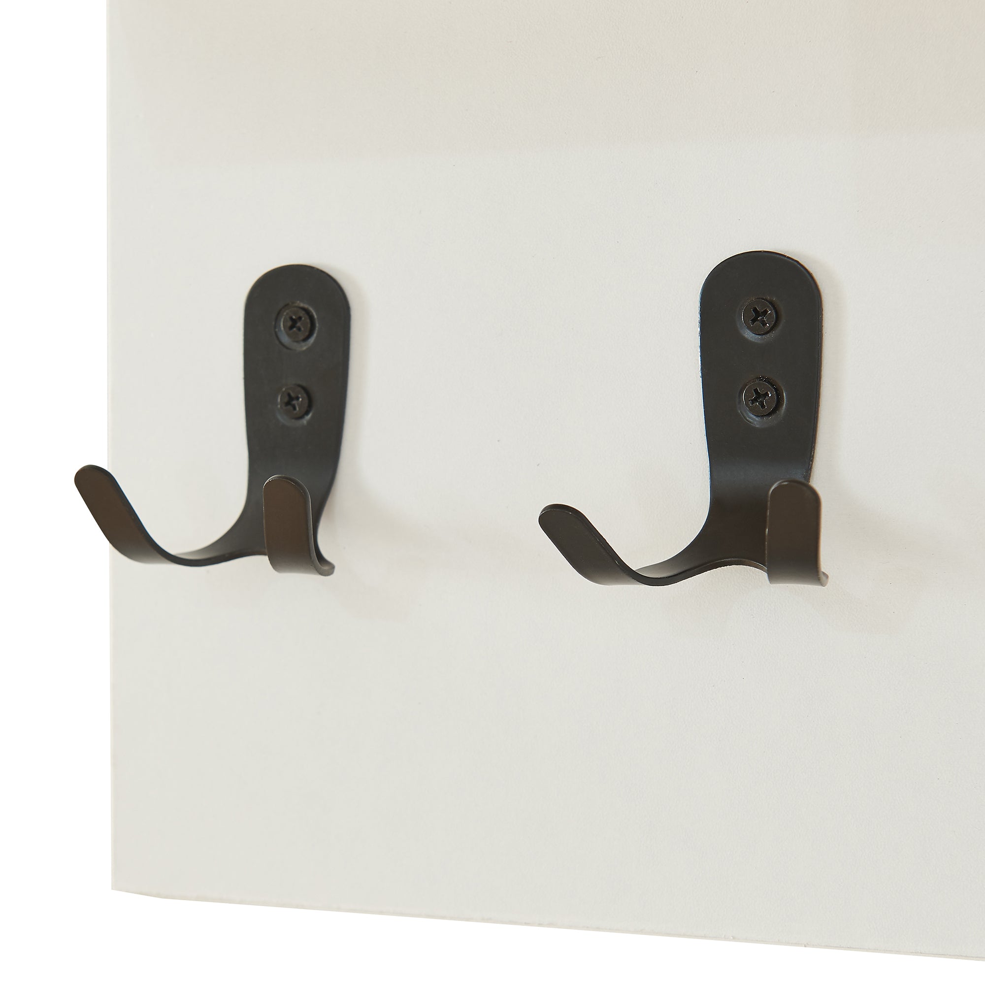 Appendiabiti a Parete Botaruvn con Ripiani e Ganci Doppi 34 x 59 x 13 cm - Beige / Bianco [en.casa]