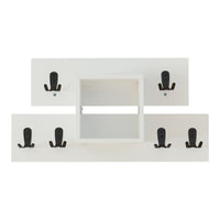 Appendiabiti a Parete Vänd con Scomparto Aperto 32 x 60 x 14 cm - Bianco [en.casa]