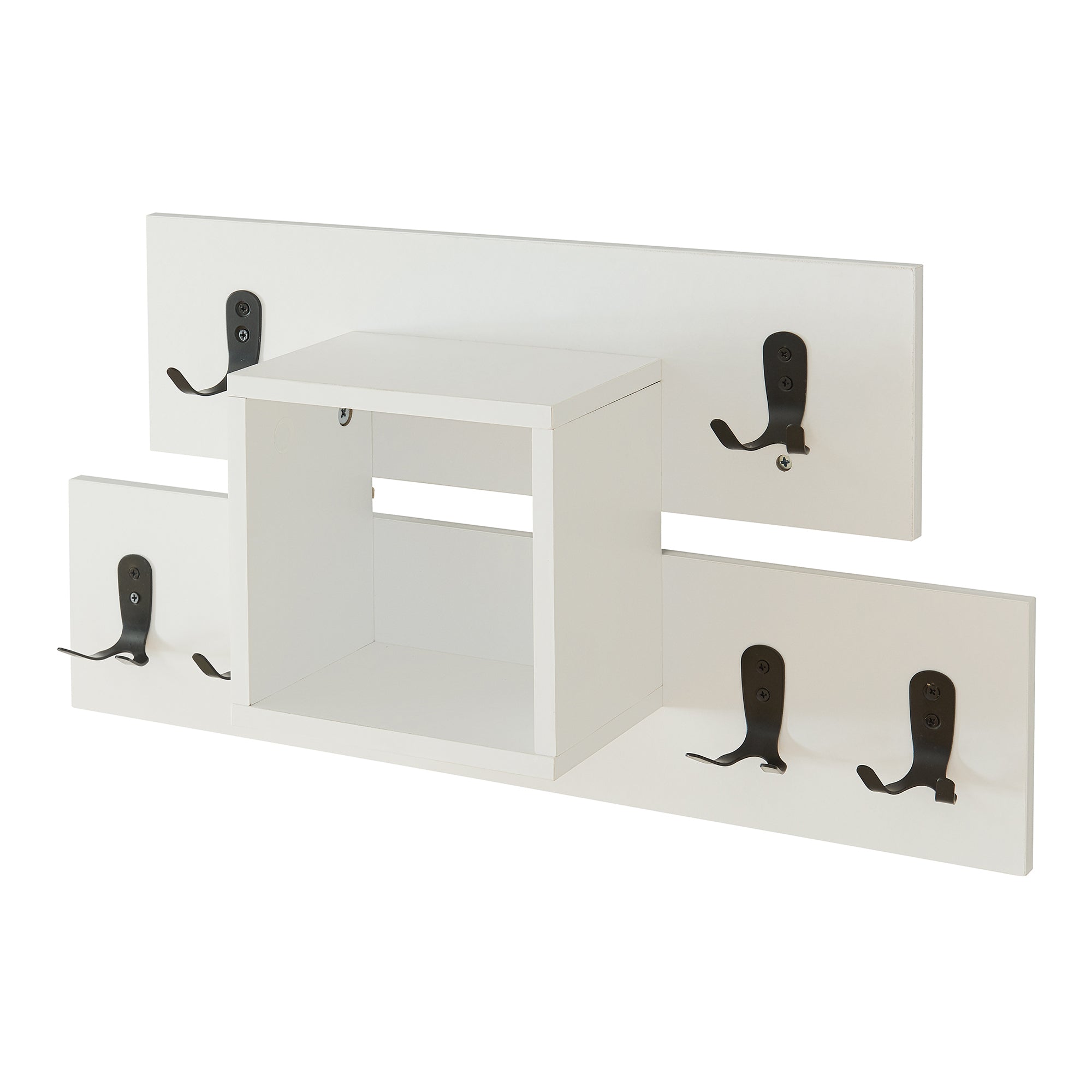 Appendiabiti a Parete Vänd con Scomparto Aperto 32 x 60 x 14 cm - Bianco [en.casa]