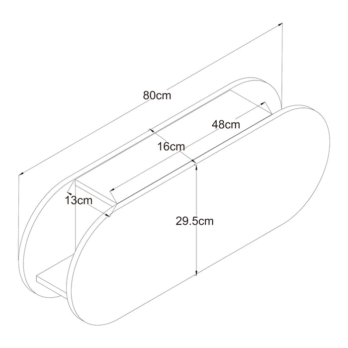 Appendiabiti da Parete Vilkön con Anta a Ribalta e Ganci 80 x 16 x 30 cm - Beige [en.casa]