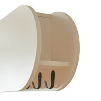 Appendiabiti da Parete Vilkön con Anta a Ribalta e Ganci 80 x 16 x 30 cm - Beige [en.casa]