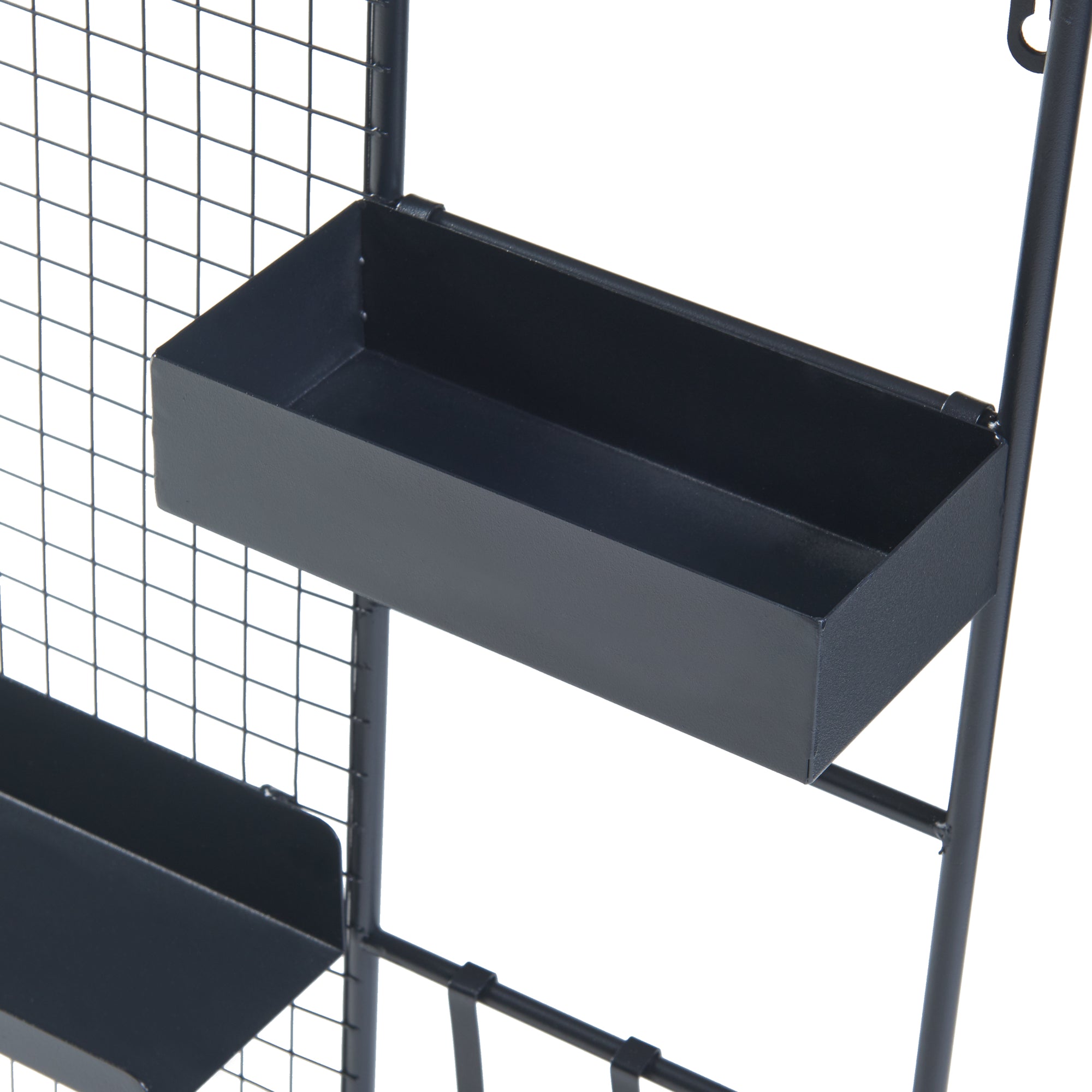 Bacheca Multifunzionale Westre 70 x 60 cm Metallo Nero [en.casa]