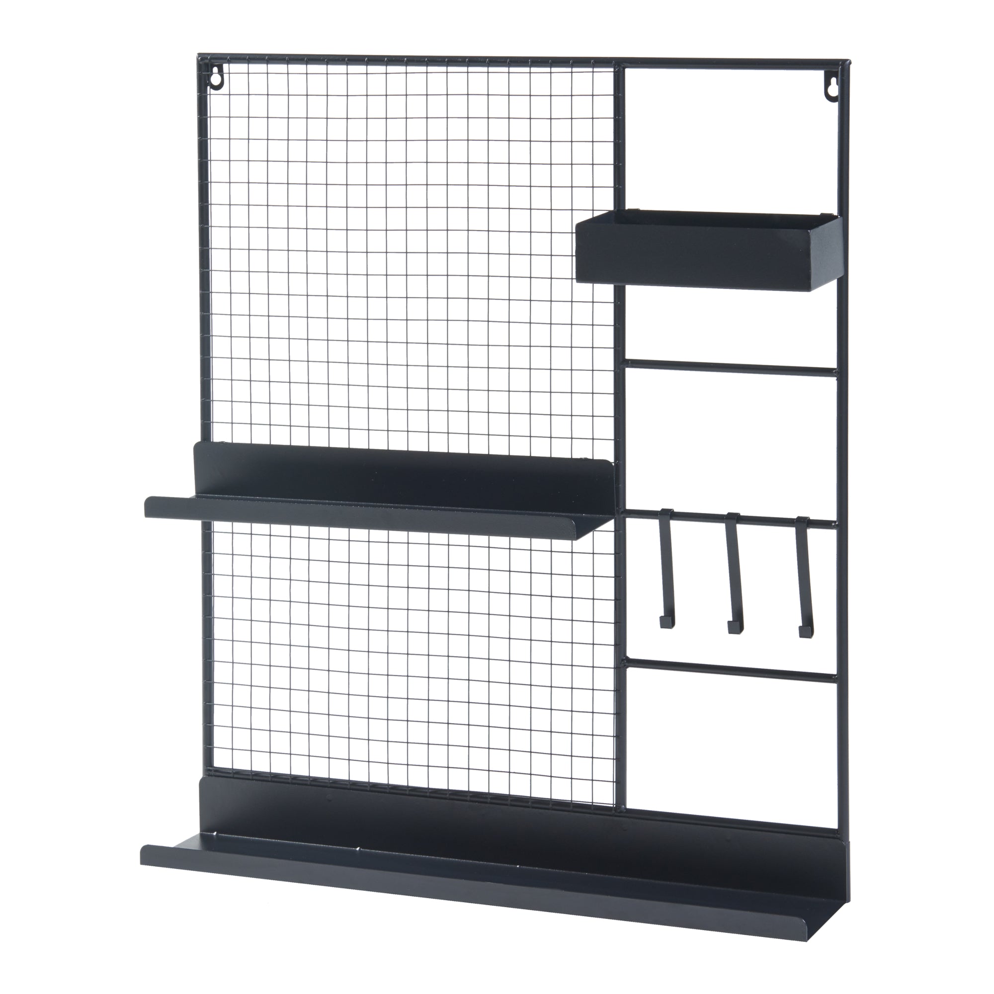 Bacheca Multifunzionale Westre 70 x 60 cm Metallo Nero [en.casa]