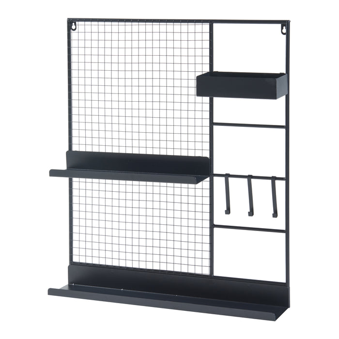 Bacheca Multifunzionale Westre 70 x 60 cm Metallo Nero [en.casa]