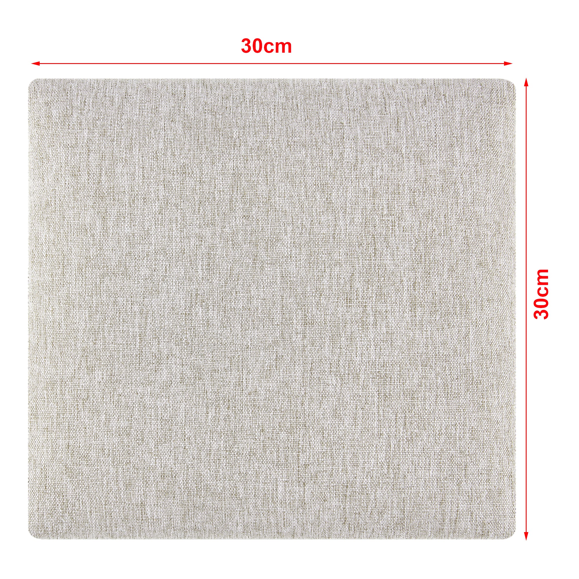 Set Carpino di 4 Pannelli Murali Imbottiti Rivestiti in Tessuto Grigio 30x30 cm [neu.haus]