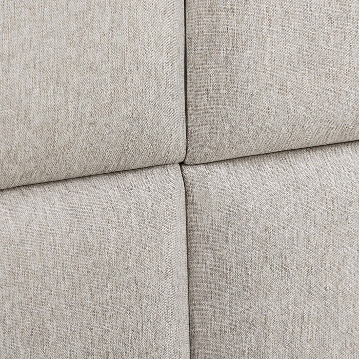 Set Carpino di 4 Pannelli Murali Imbottiti Rivestiti in Tessuto Grigio 30x30 cm [neu.haus]