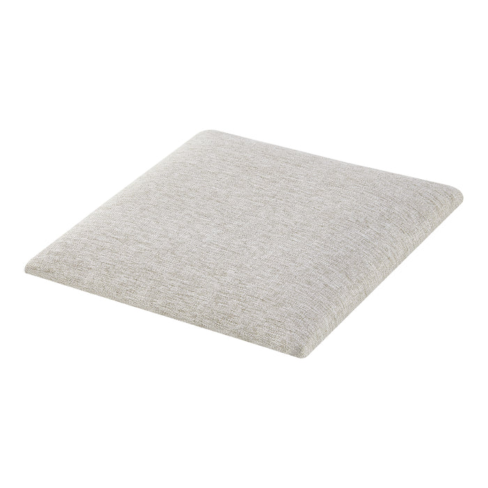 Set Carpino di 4 Pannelli Murali Imbottiti Rivestiti in Tessuto Grigio 30x30 cm [neu.haus]