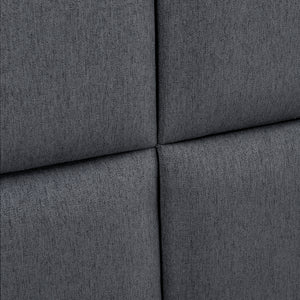 Set Carpino di 4 Pannelli Murali Imbottiti Rivestiti in Tessuto Grigio Scuro 30x30 cm [neu.haus]