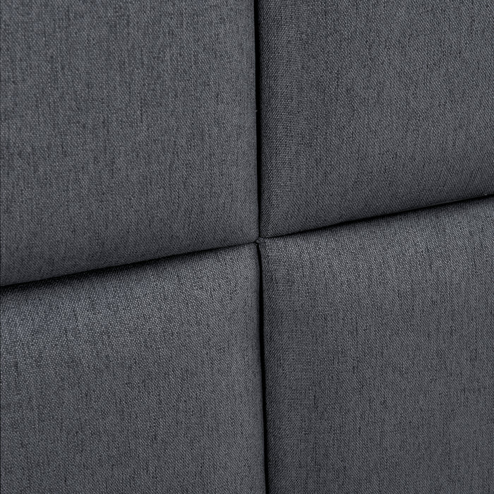 Set Carpino di 4 Pannelli Murali Imbottiti Rivestiti in Tessuto Grigio Scuro 30x30 cm [neu.haus]