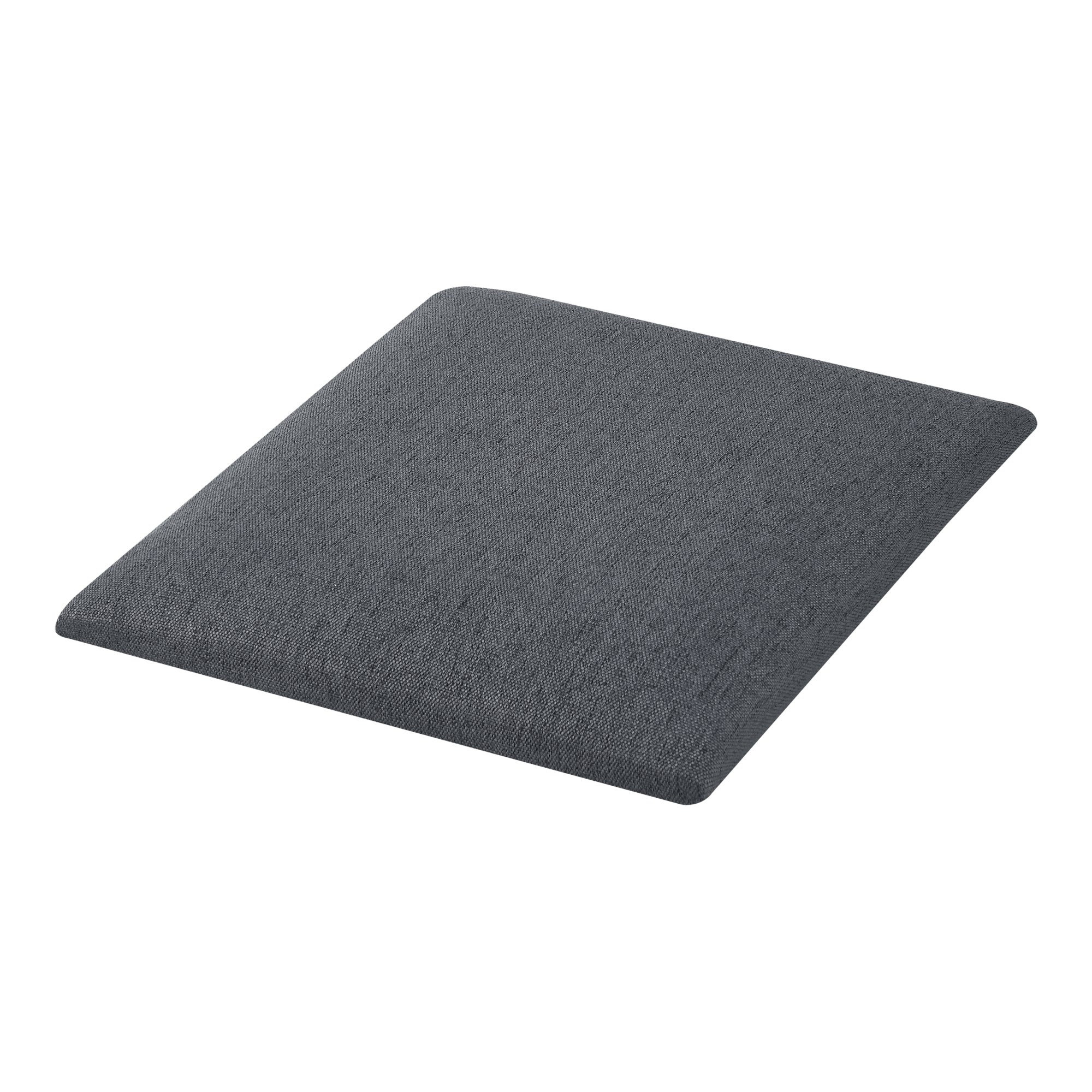 Set Carpino di 4 Pannelli Murali Imbottiti Rivestiti in Tessuto Grigio Scuro 30x30 cm [neu.haus]