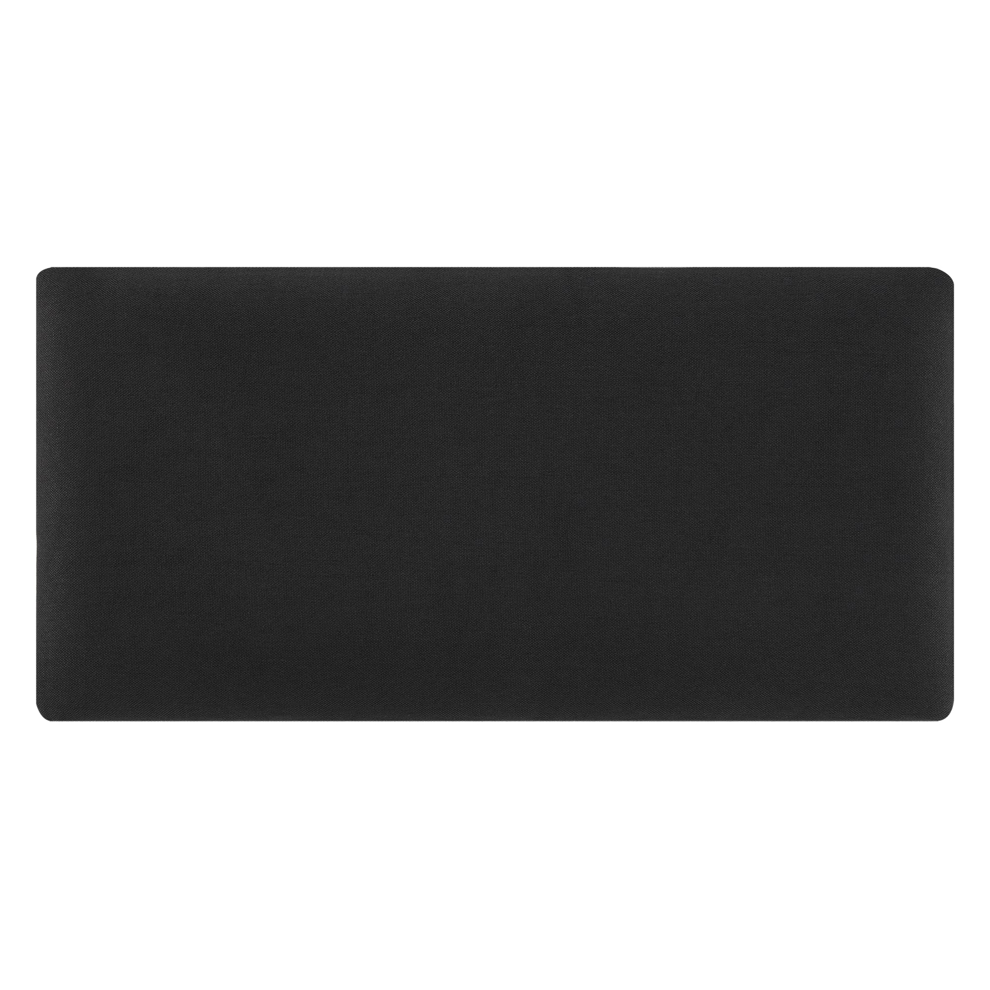 Set Carpino di 3 Pannelli Murali Imbottiti Rivestiti in Tessuto Nero 60x30 cm [neu.haus]