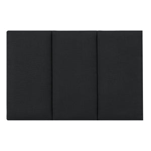 Set Carpino di 3 Pannelli Murali Imbottiti Rivestiti in Tessuto Nero 60x30 cm [neu.haus]