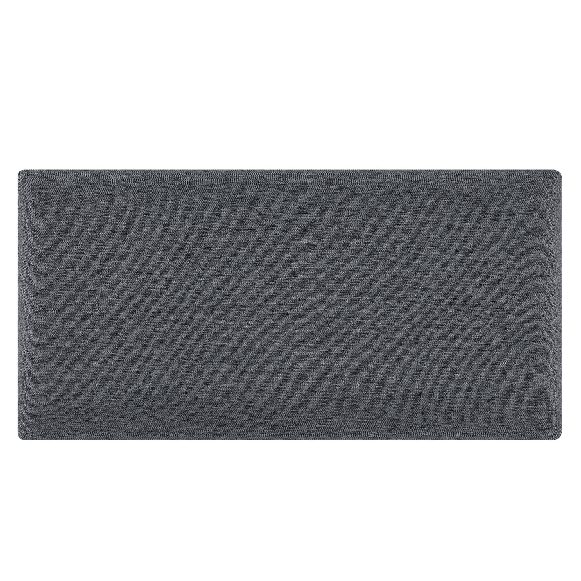 Set Carpino di 3 Pannelli Murali Imbottiti Rivestiti in Tessuto Grigio Scuro 60x30 cm [neu.haus]