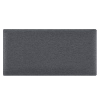 Set Carpino di 3 Pannelli Murali Imbottiti Rivestiti in Tessuto Grigio Scuro 60x30 cm [neu.haus]