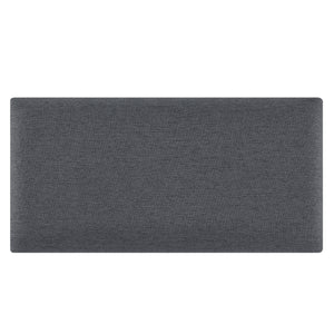 Set Carpino di 3 Pannelli Murali Imbottiti Rivestiti in Tessuto Grigio Scuro 60x30 cm [neu.haus]