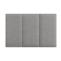 Set Carpino di 3 Pannelli Murali Imbottiti Rivestiti in Tessuto Grigio Chiaro 60x30 cm [neu.haus]