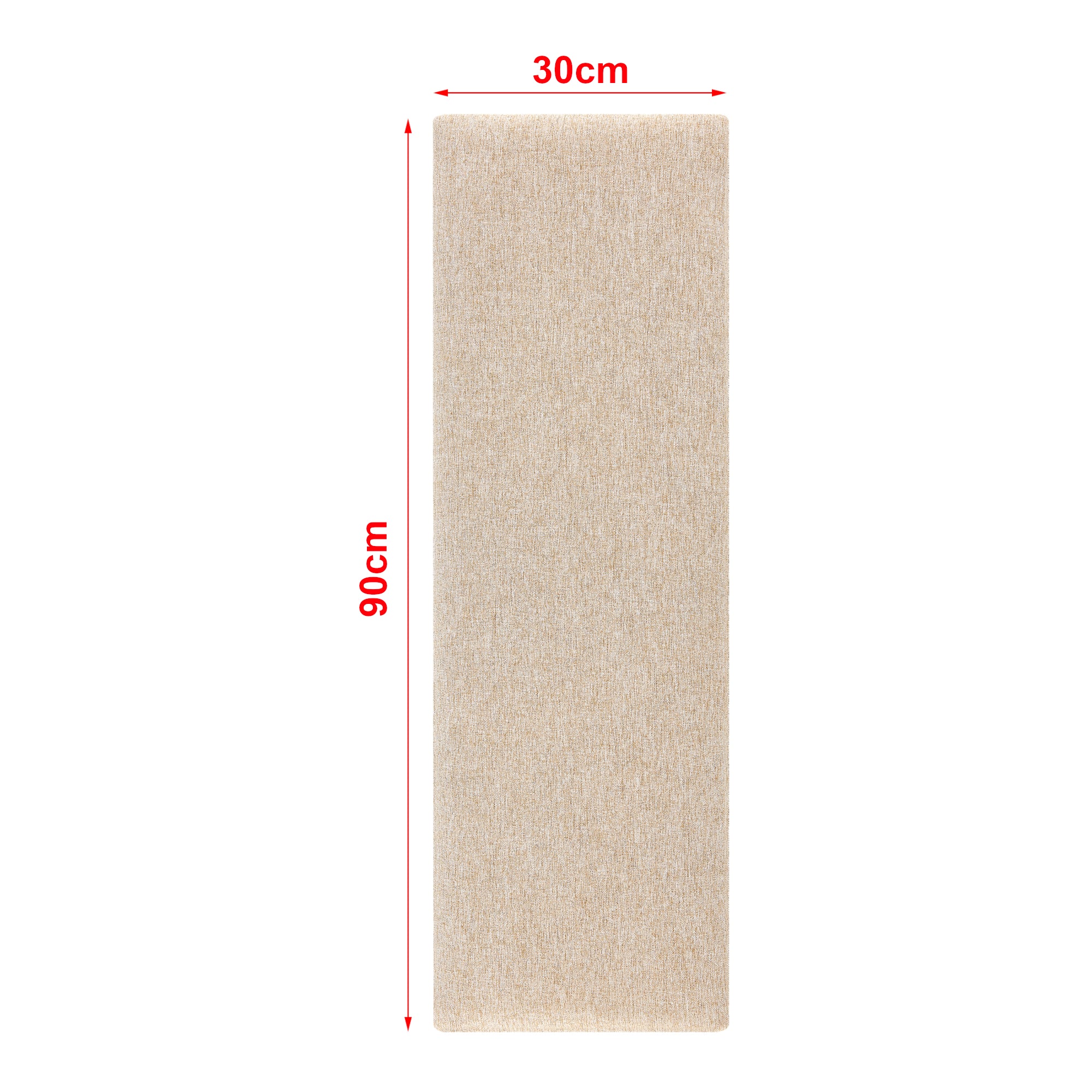Set Carpino di 2 Pannelli Murali Imbottiti Rivestiti in Tessuto Beige 90x30 cm [neu.haus]