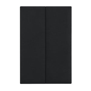 Set Carpino di 2 Pannelli Murali Imbottiti Rivestiti in Tessuto Nero 90x30 cm [neu.haus]