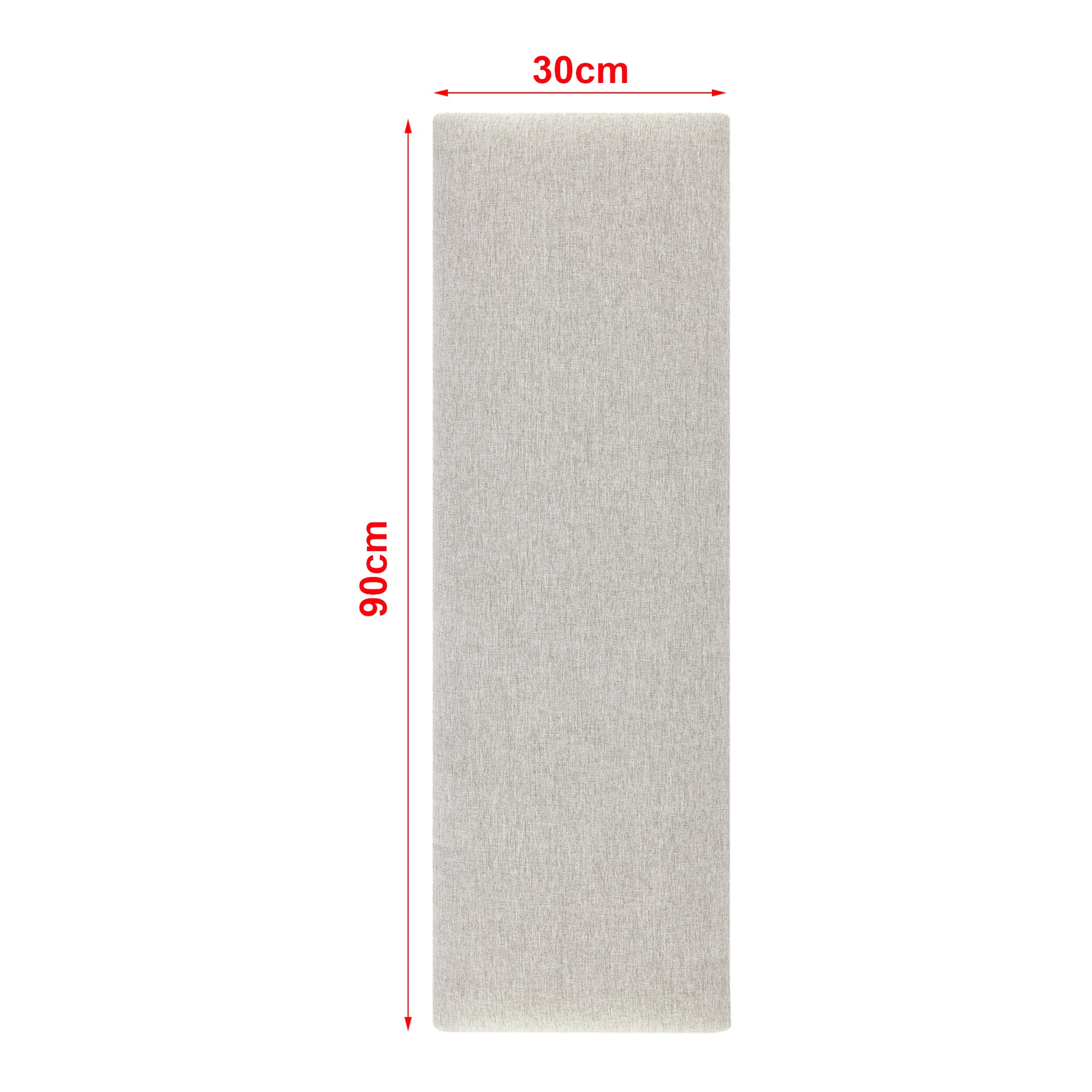 Set Carpino di 2 Pannelli Murali Imbottiti Rivestiti in Tessuto Grigio 90x30 cm [neu.haus]