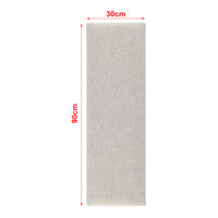 Set Carpino di 2 Pannelli Murali Imbottiti Rivestiti in Tessuto Grigio 90x30 cm [neu.haus]