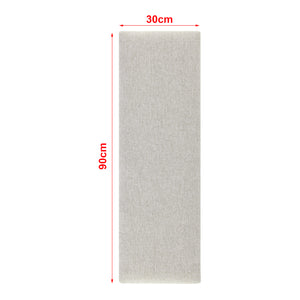 Set Carpino di 2 Pannelli Murali Imbottiti Rivestiti in Tessuto Grigio 90x30 cm [neu.haus]