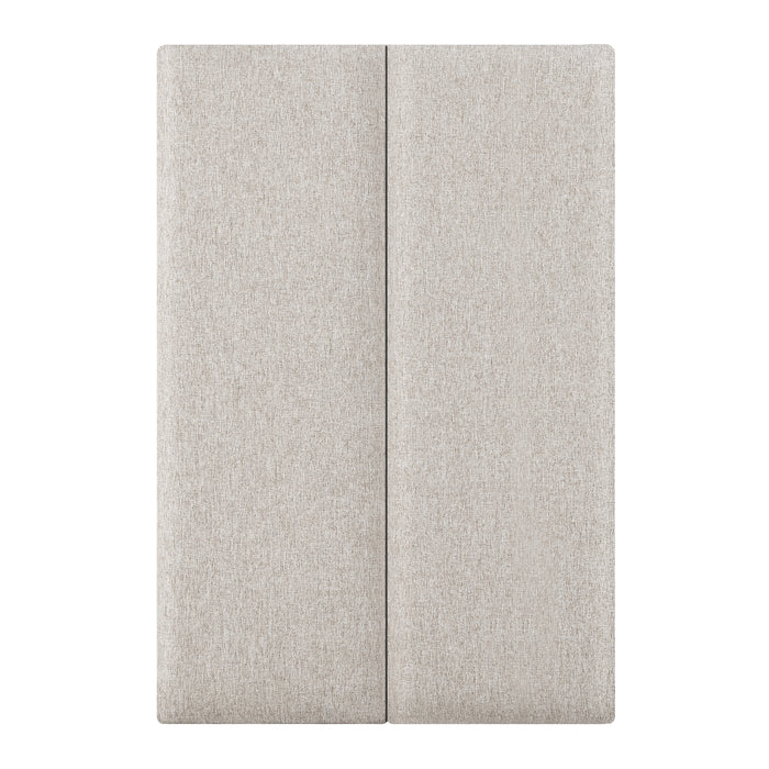 Set Carpino di 2 Pannelli Murali Imbottiti Rivestiti in Tessuto Grigio 90x30 cm [neu.haus]