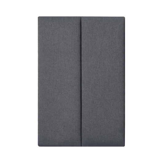 Set Carpino di 2 Pannelli Murali Imbottiti Rivestiti in Tessuto Grigio Scuro 90x30 cm [neu.haus]