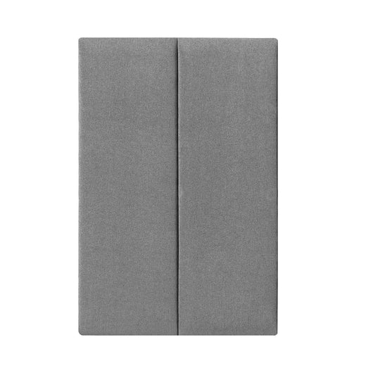 Set Carpino di 2 Pannelli Murali Imbottiti Rivestiti in Tessuto Grigio Chiaro 90x30 cm [neu.haus]