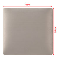 Set Carpino di 4 Pannelli Murali Imbottiti Rivestiti in Tessuto Velluto Grigio Chiaro 30x30 cm [neu.haus]