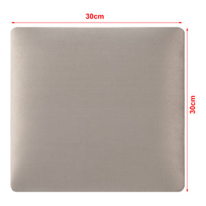 Set Carpino di 4 Pannelli Murali Imbottiti Rivestiti in Tessuto Velluto Grigio Chiaro 30x30 cm [neu.haus]