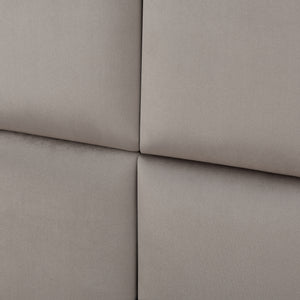 Set Carpino di 4 Pannelli Murali Imbottiti Rivestiti in Tessuto Velluto Grigio Chiaro 30x30 cm [neu.haus]