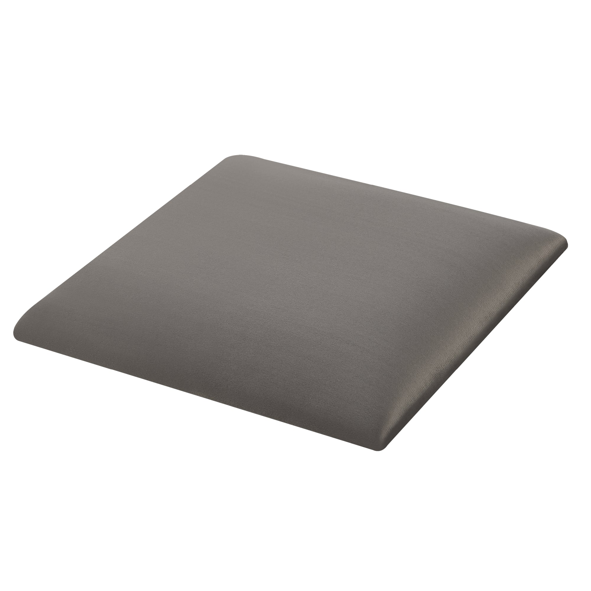 Set Carpino di 4 Pannelli Murali Imbottiti Rivestiti in Tessuto Velluto Grigio Scuro 30x30 cm [neu.haus]