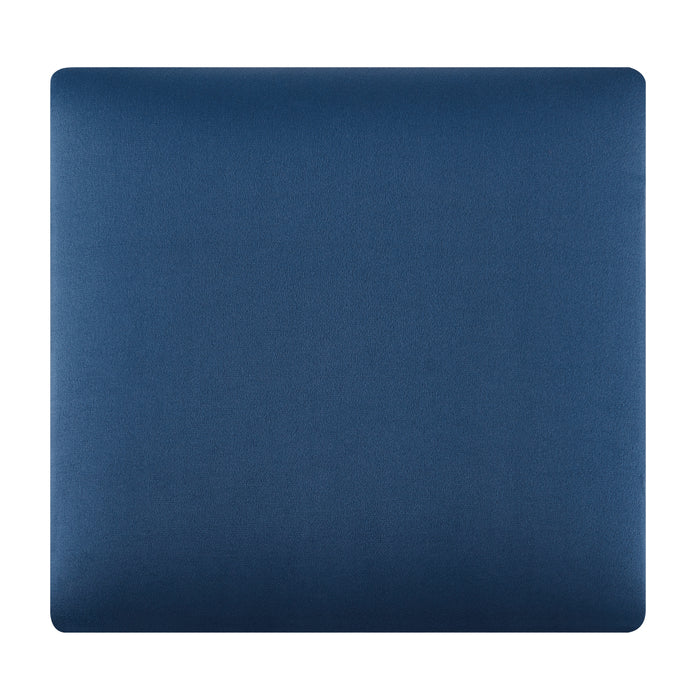 Set Carpino di 4 Pannelli Murali Imbottiti Rivestiti in Tessuto Velluto Blu Marino 30x30 cm [neu.haus]