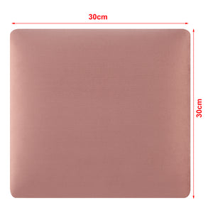 Set Carpino di 4 Pannelli Murali Imbottiti Rivestiti in Tessuto Velluto Rosa 30x30 cm [neu.haus]