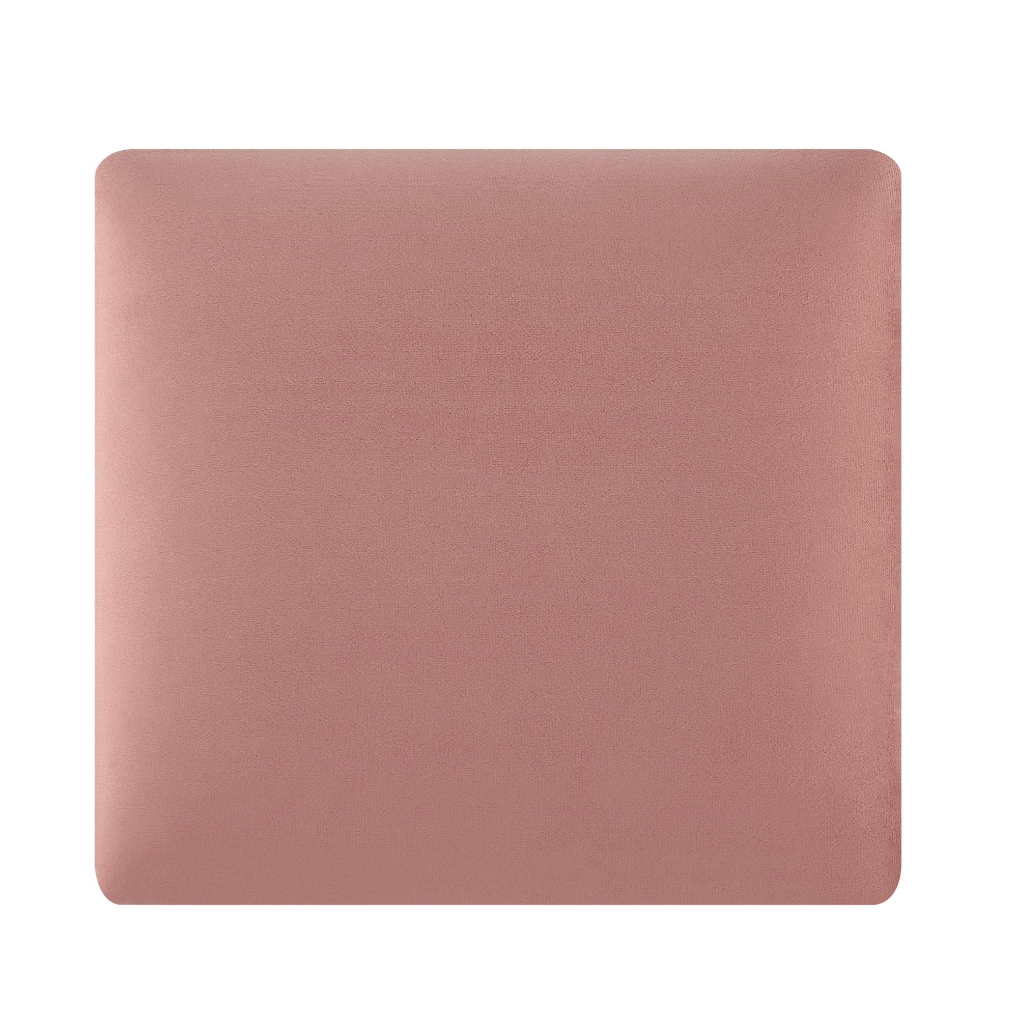 Set Carpino di 4 Pannelli Murali Imbottiti Rivestiti in Tessuto Velluto Rosa 30x30 cm [neu.haus]