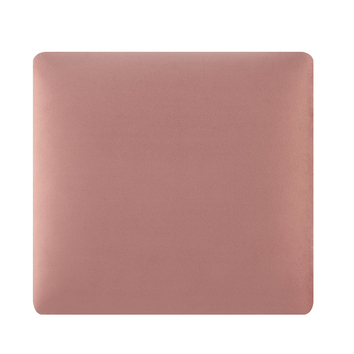 Set Carpino di 4 Pannelli Murali Imbottiti Rivestiti in Tessuto Velluto Rosa 30x30 cm [neu.haus]