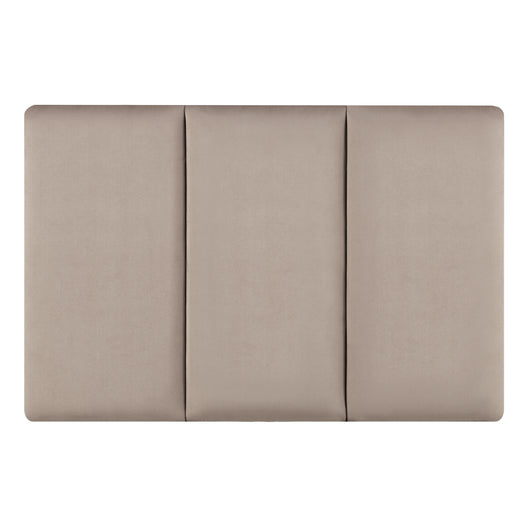 Set Carpino di 3 Pannelli Murali Imbottiti Rivestiti in Tessuto Velluto Grigio Chiaro 60x30 cm [neu.haus]