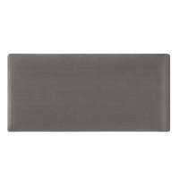 Set Carpino di 3 Pannelli Murali Imbottiti Rivestiti in Tessuto Velluto Grigio Scuro 60x30 cm [neu.haus]