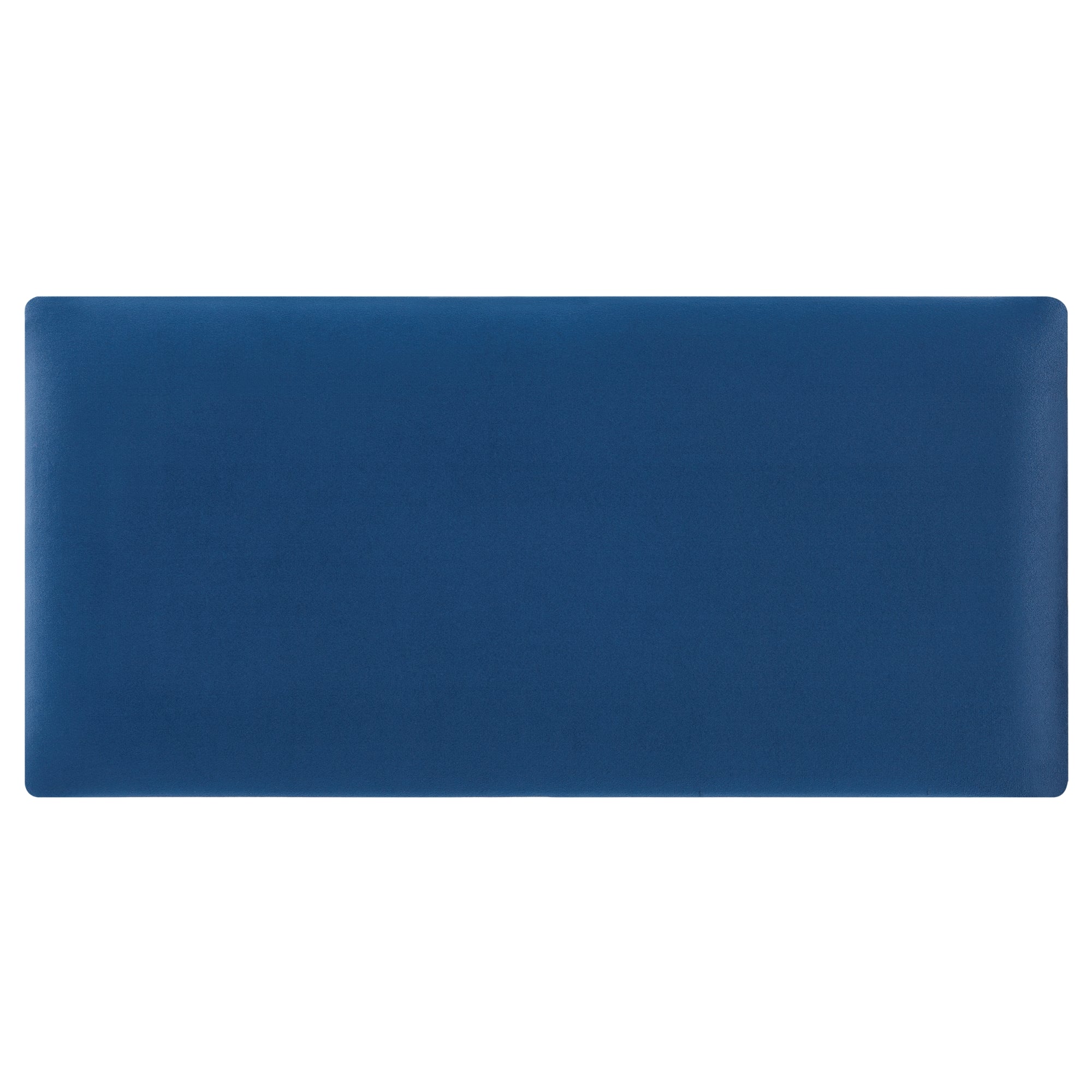 Set Carpino di 3 Pannelli Murali Imbottiti Rivestiti in Tessuto Velluto Blu Marino 60x30 cm [neu.haus]