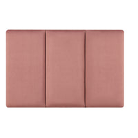 Set Carpino di 3 Pannelli Murali Imbottiti Rivestiti in Tessuto Velluto Rosa 60x30 cm [neu.haus]