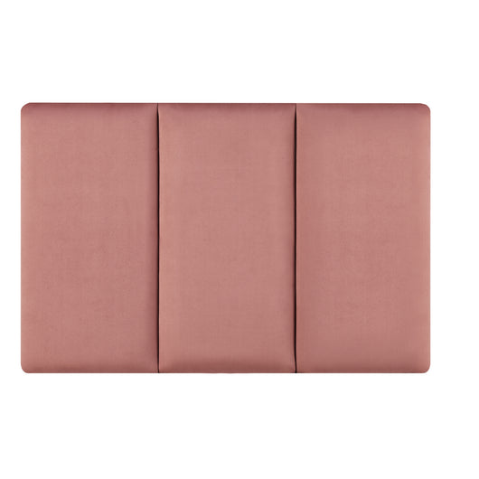 Set Carpino di 3 Pannelli Murali Imbottiti Rivestiti in Tessuto Velluto Rosa 60x30 cm [neu.haus]