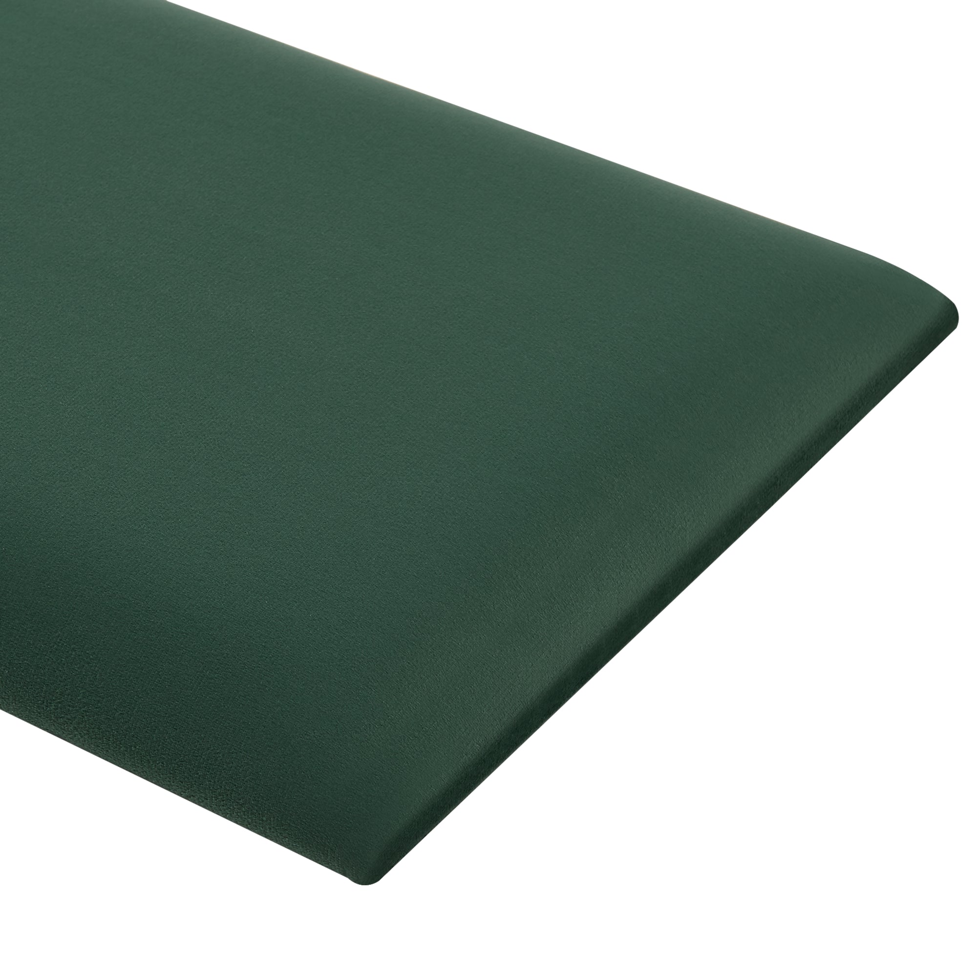 Set Carpino di 2 Pannelli Murali Imbottiti Rivestiti in Tessuto Velluto Verde Scuro 90x30 cm [neu.haus]