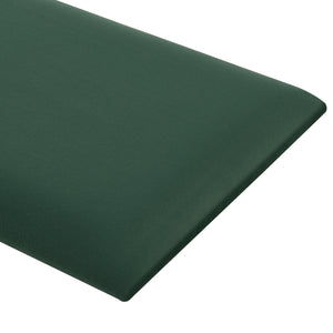 Set Carpino di 2 Pannelli Murali Imbottiti Rivestiti in Tessuto Velluto Verde Scuro 90x30 cm [neu.haus]