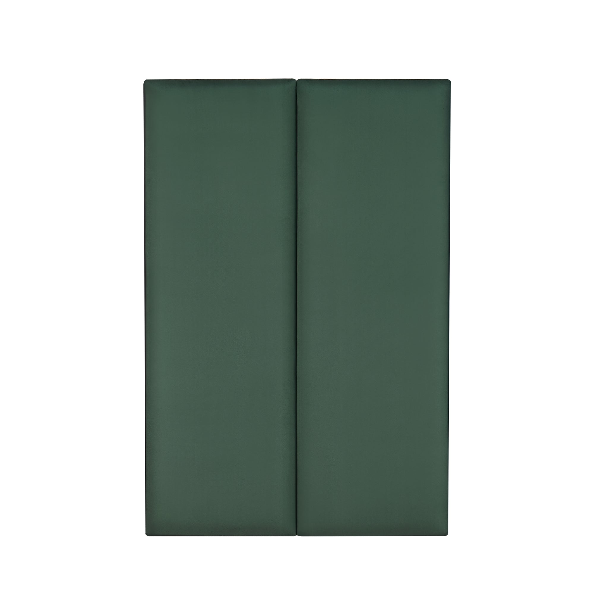 Set Carpino di 2 Pannelli Murali Imbottiti Rivestiti in Tessuto Velluto Verde Scuro 90x30 cm [neu.haus]