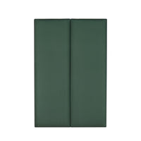 Set Carpino di 2 Pannelli Murali Imbottiti Rivestiti in Tessuto Velluto Verde Scuro 90x30 cm [neu.haus]