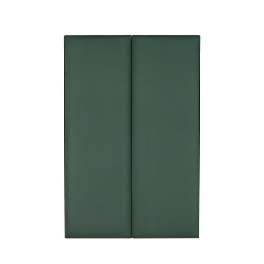 Set Carpino di 2 Pannelli Murali Imbottiti Rivestiti in Tessuto Velluto Verde Scuro 90x30 cm [neu.haus]