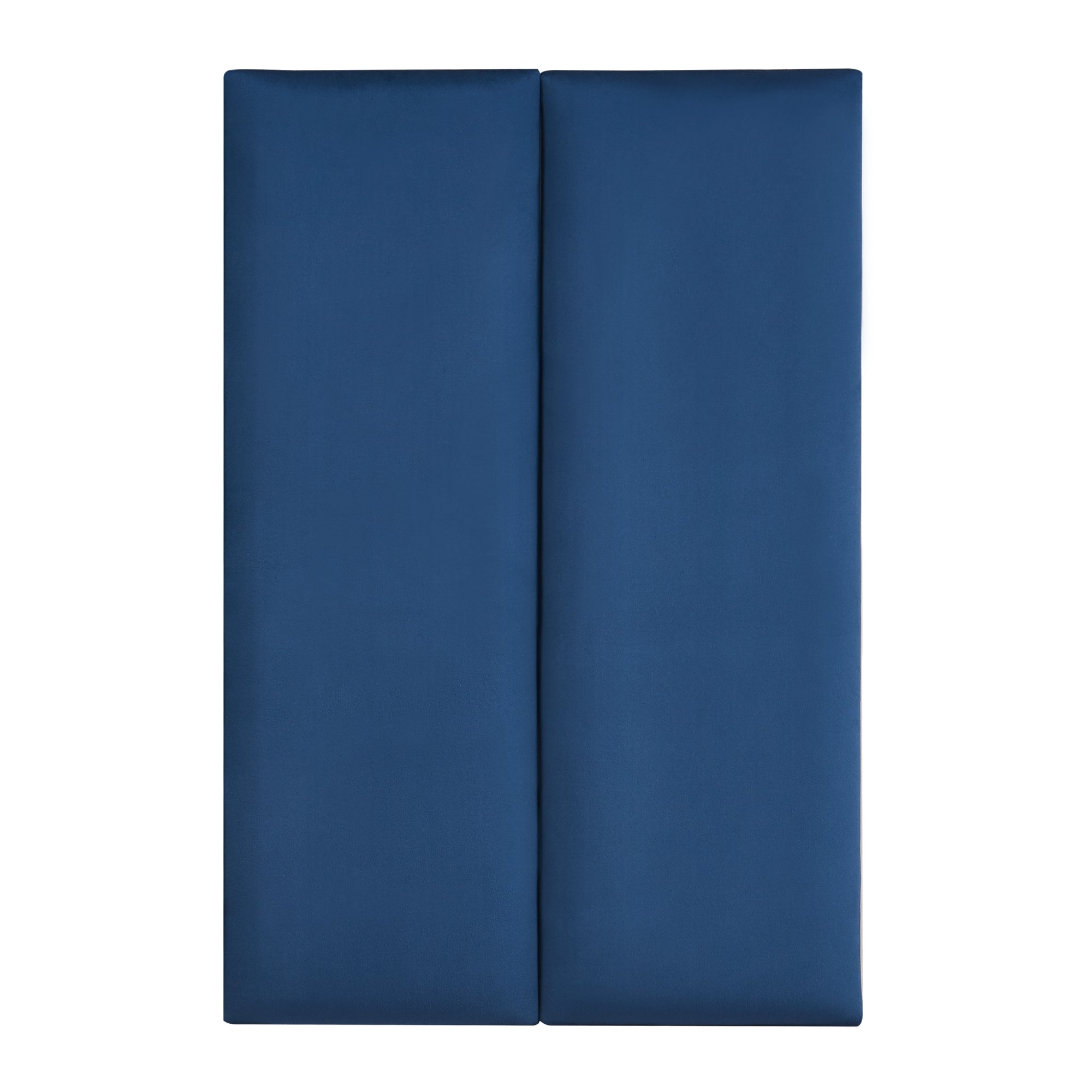 Set Carpino di 2 Pannelli Murali Imbottiti Rivestiti in Tessuto Velluto Blu Marino 90x30 cm [neu.haus]