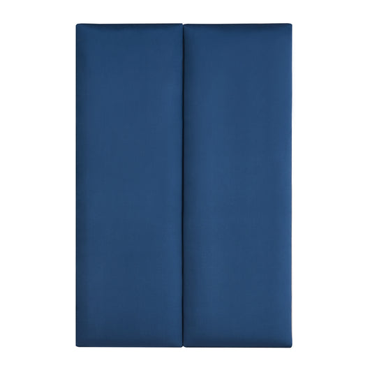 Set Carpino di 2 Pannelli Murali Imbottiti Rivestiti in Tessuto Velluto Blu Marino 90x30 cm [neu.haus]